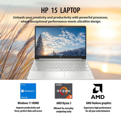 HP Pavilion 15.6 HD Laptop Ryzen 3 16GB 256GB SSD Win 11