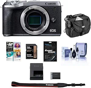 Canon EOS M6 Mark II Silver Mirrorless Camera Bundle