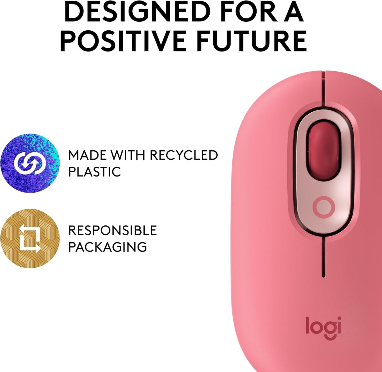 Logitech POP Mouse Heartbreaker Rose Wireless Emoji