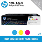 HP CF341A 126A Cyan Magenta Yellow Toner 3-Pack