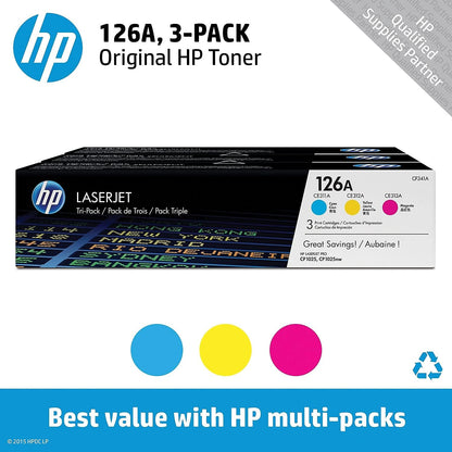 HP CF341A 126A Cyan Magenta Yellow Toner 3-Pack