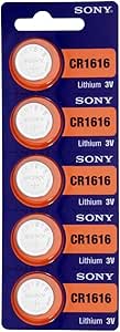 Sony 4330211232 CR1616 3V Lithium Coin Battery 5-Pack
