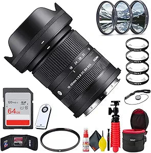 Sigma 585969 18-50mm f/2.8 Leica L Lens Bundle