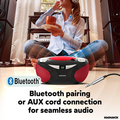 Magnavox MD6949 Portable CD Boombox with Bluetooth