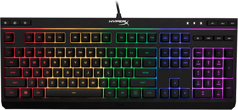 HyperX HX-KB5ME2 Alloy Core RGB Membrane Gaming Keyboard — main product image