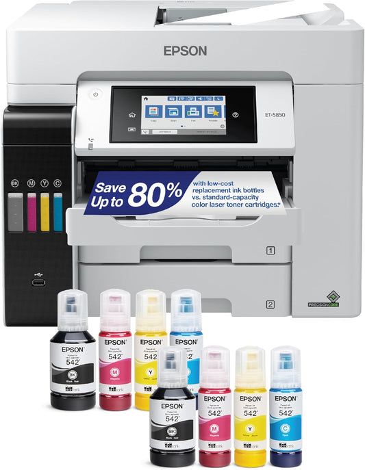 Epson ET-5850 EcoTank Pro - Wireless Color All-in-One Printer