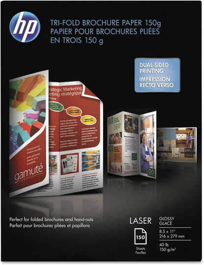 HP Q6612A Tri-Fold Laser Brochure Paper White