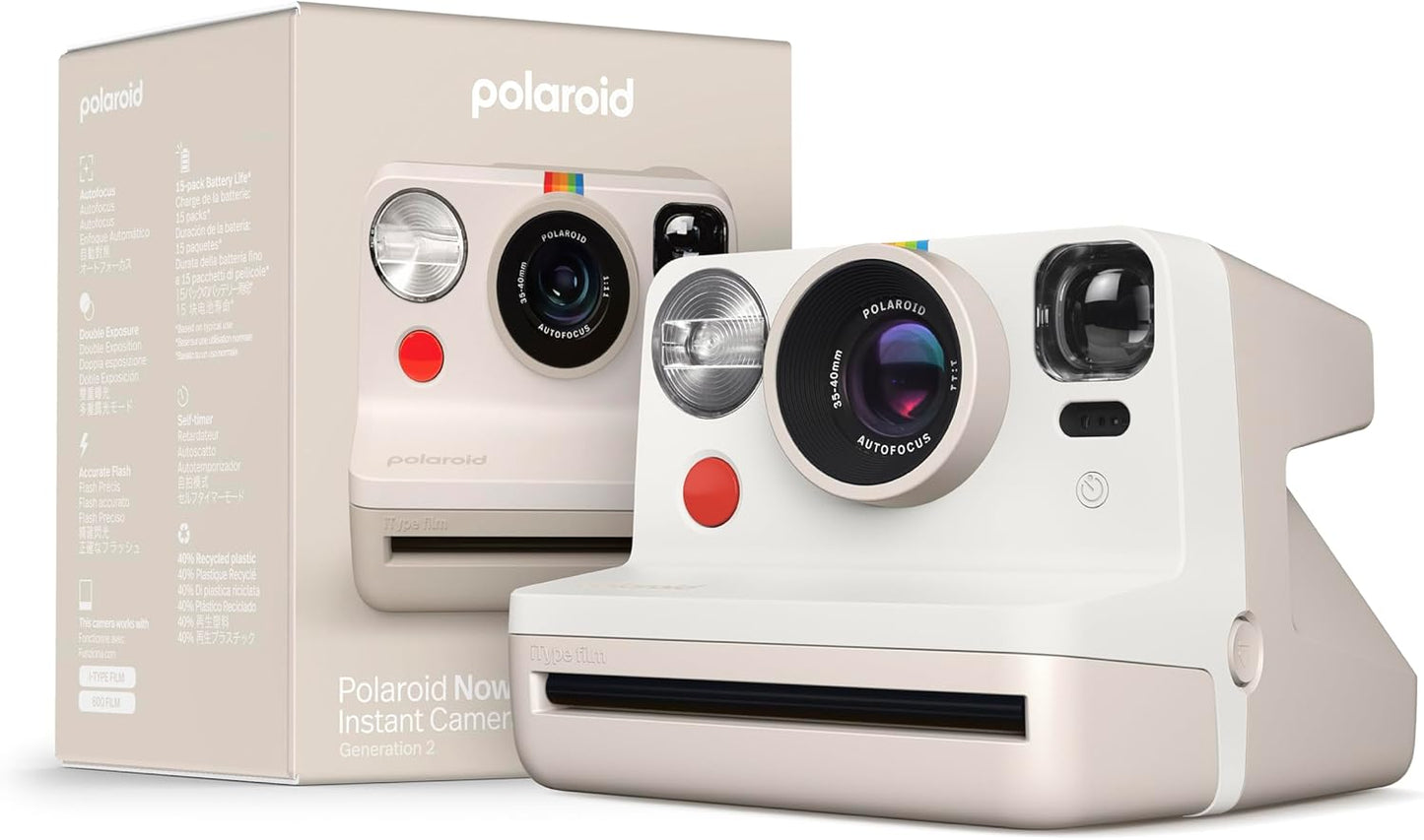 Polaroid 9130 Now Instant Camera - Vintage White