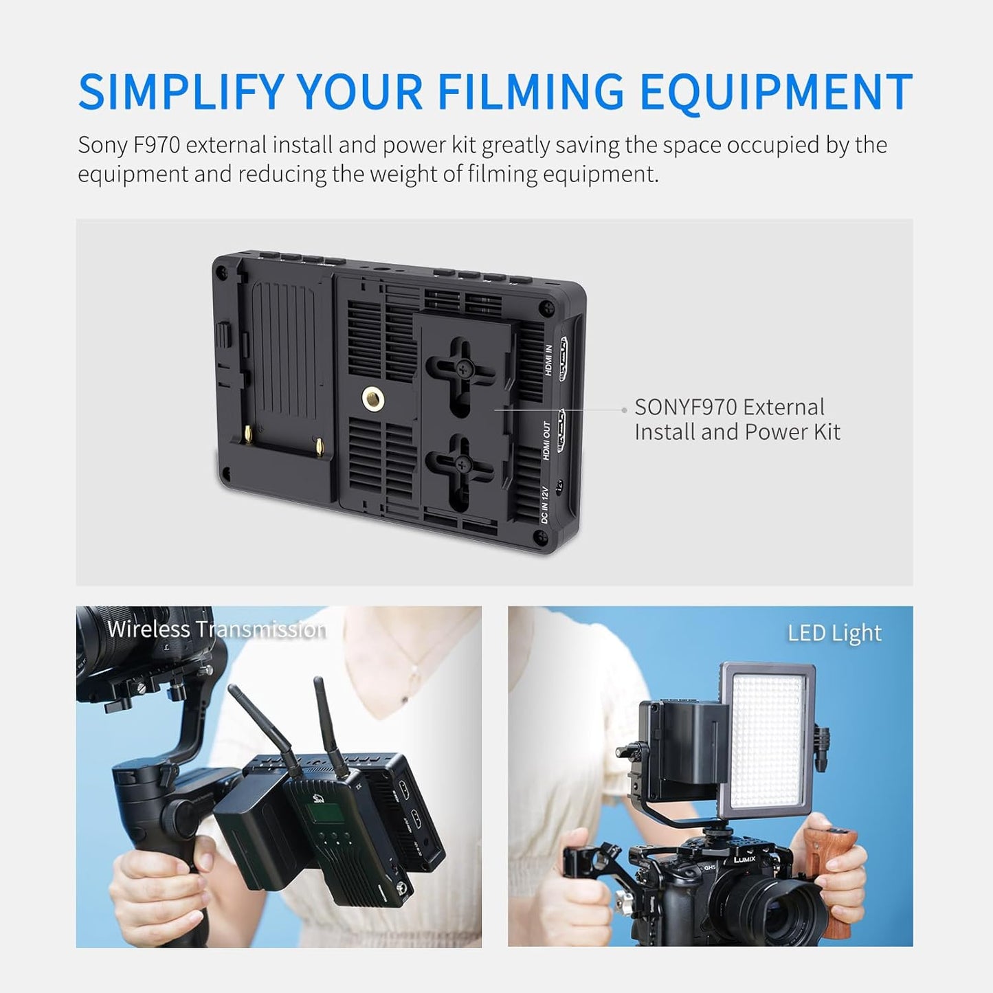 FEELWORLD F5 Pro V4 6" Touch Screen 4K HDMI Camera Monitor