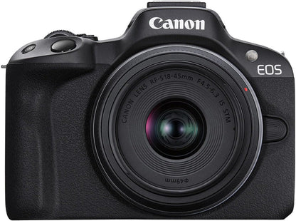 Canon EOS R50 Mirrorless Camera 18-45mm Lens Bundle