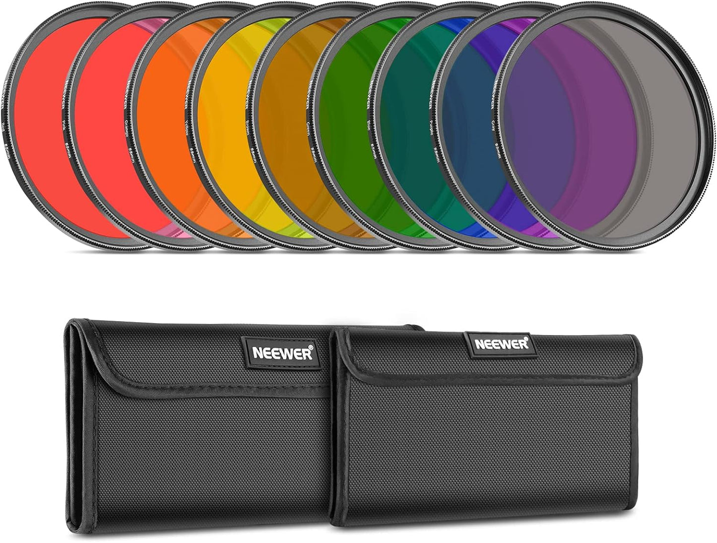 Neewer 10101699 55mm Full Color Lens Filter Set 9PCS