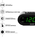 Sharp Digital Alarm Clock AccuSet - Easy Set