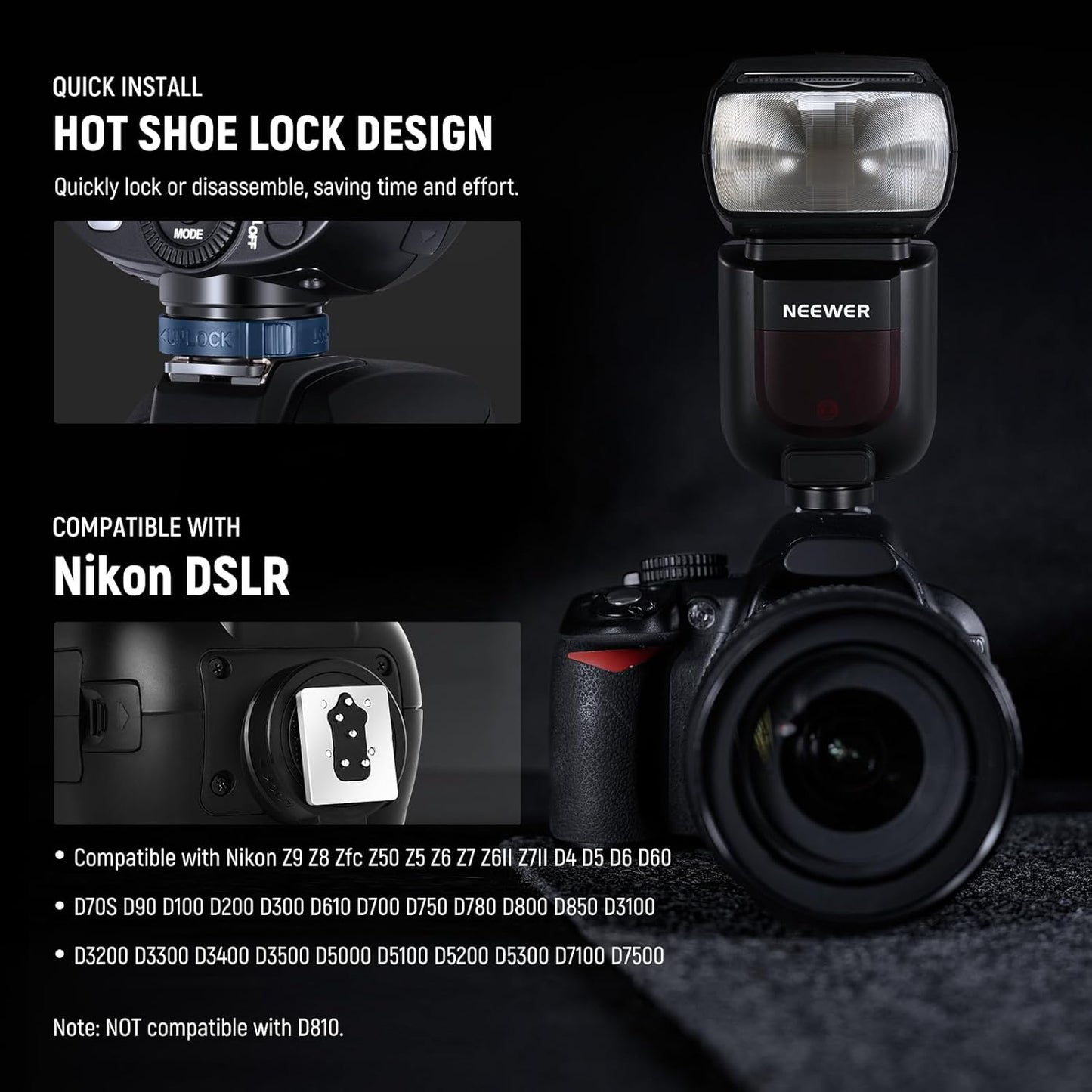 Neewer Z760-N TTL Speedlight Flash for Nikon