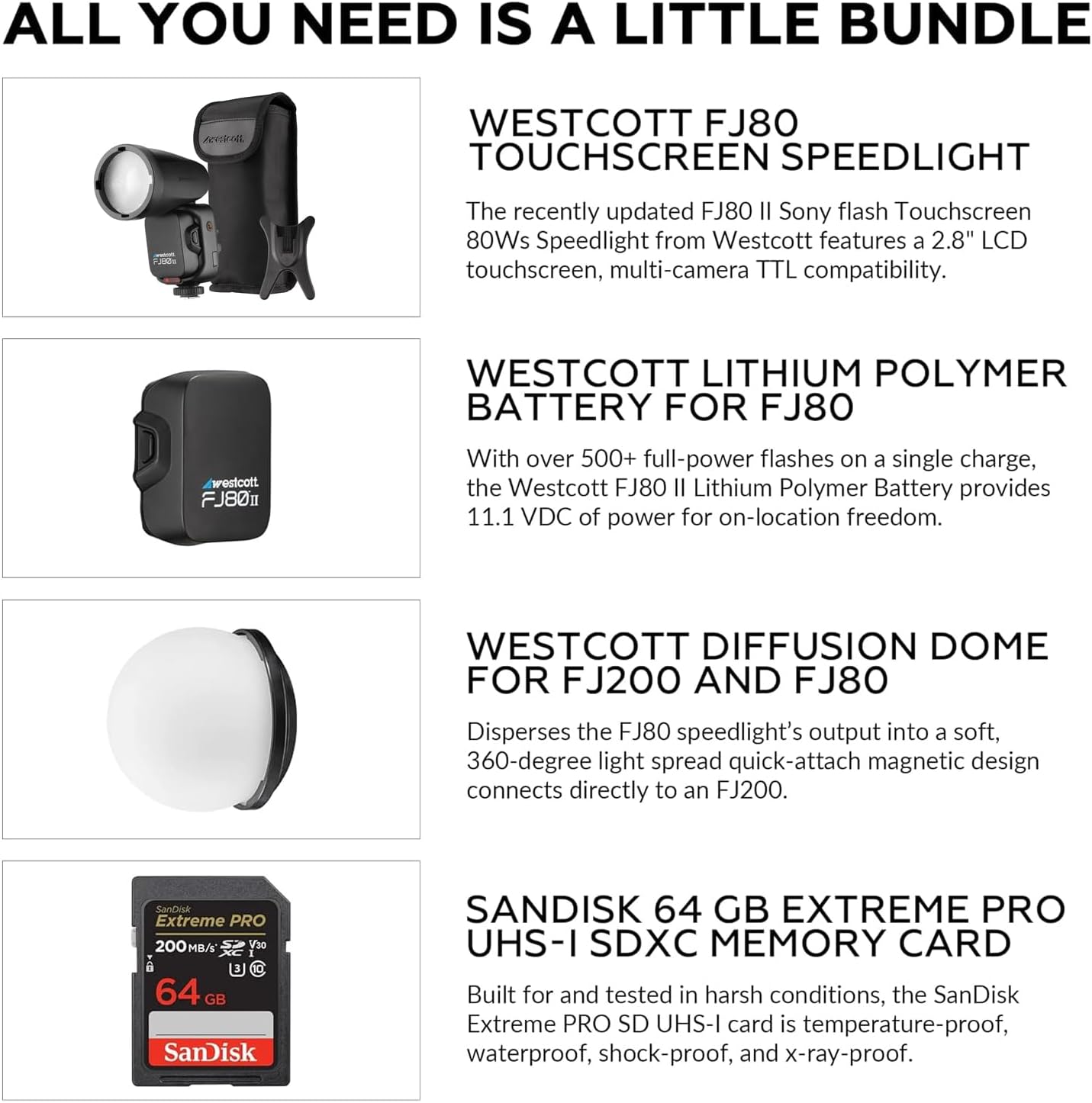 Westcott FJ80 II S Sony Speedlight Touchscreen Flash Kit