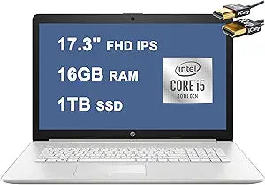 HP 17 laptop i5-1035G1 17.3" FHD 16GB 1TB SSD Laptop