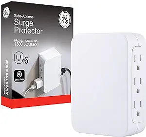GE 10353 Pro 6-Outlet Surge Protector Wall Tap