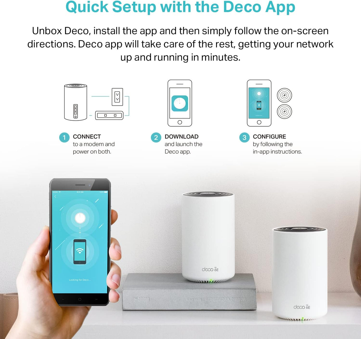 TP-Link Deco XE75(2-pack) AXE5400 Tri-Band WiFi 6E Mesh System