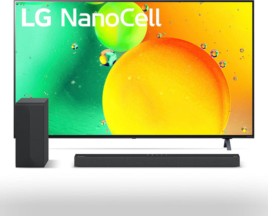 LG NANO75 Series 55-Inch 4K Smart TV - Alexa Built-in Bundle