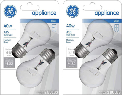GE wef Appliance Light Bulbs 40W Soft White 4-Pack