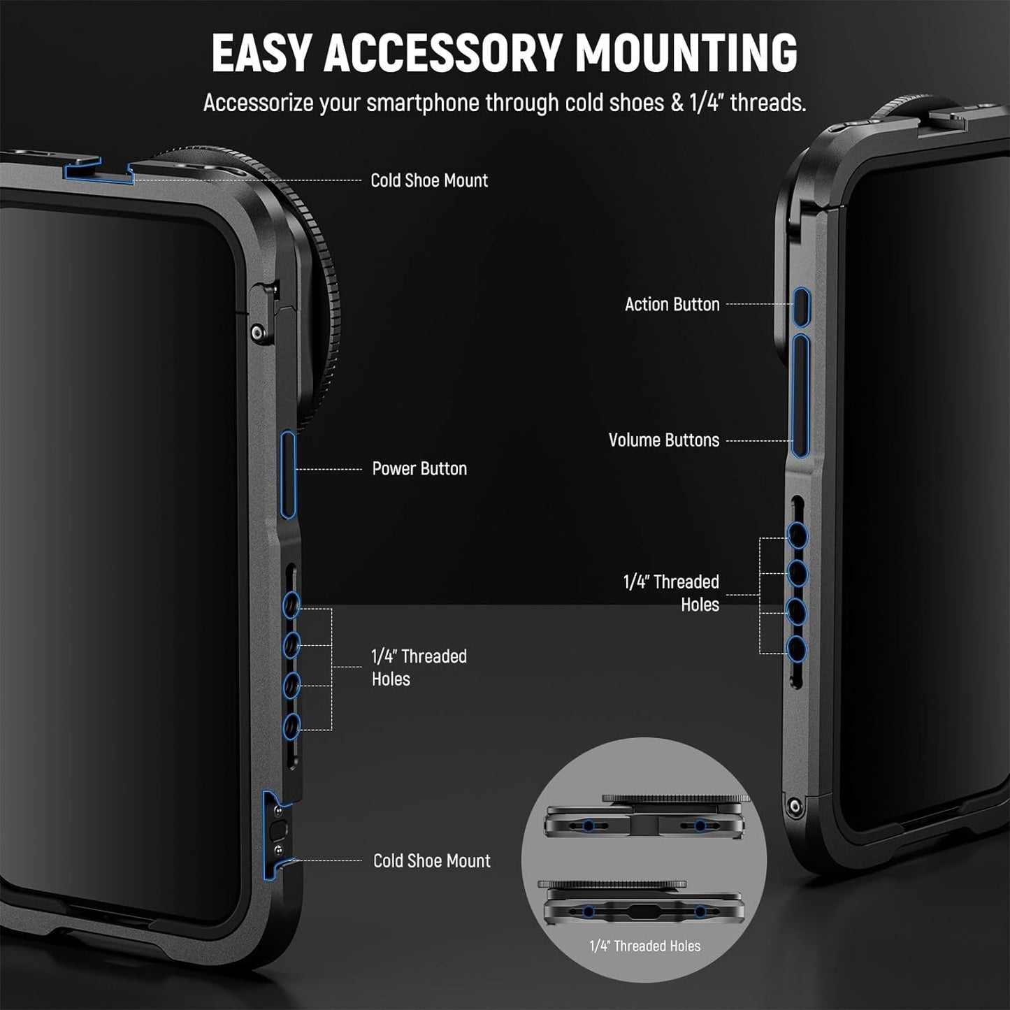 Neewer 10103135 iPhone 15 Pro Max Video Cage Rig