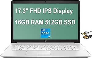 HP Flagship 2021 HP 17 i5-1135G7 Laptop Renewed