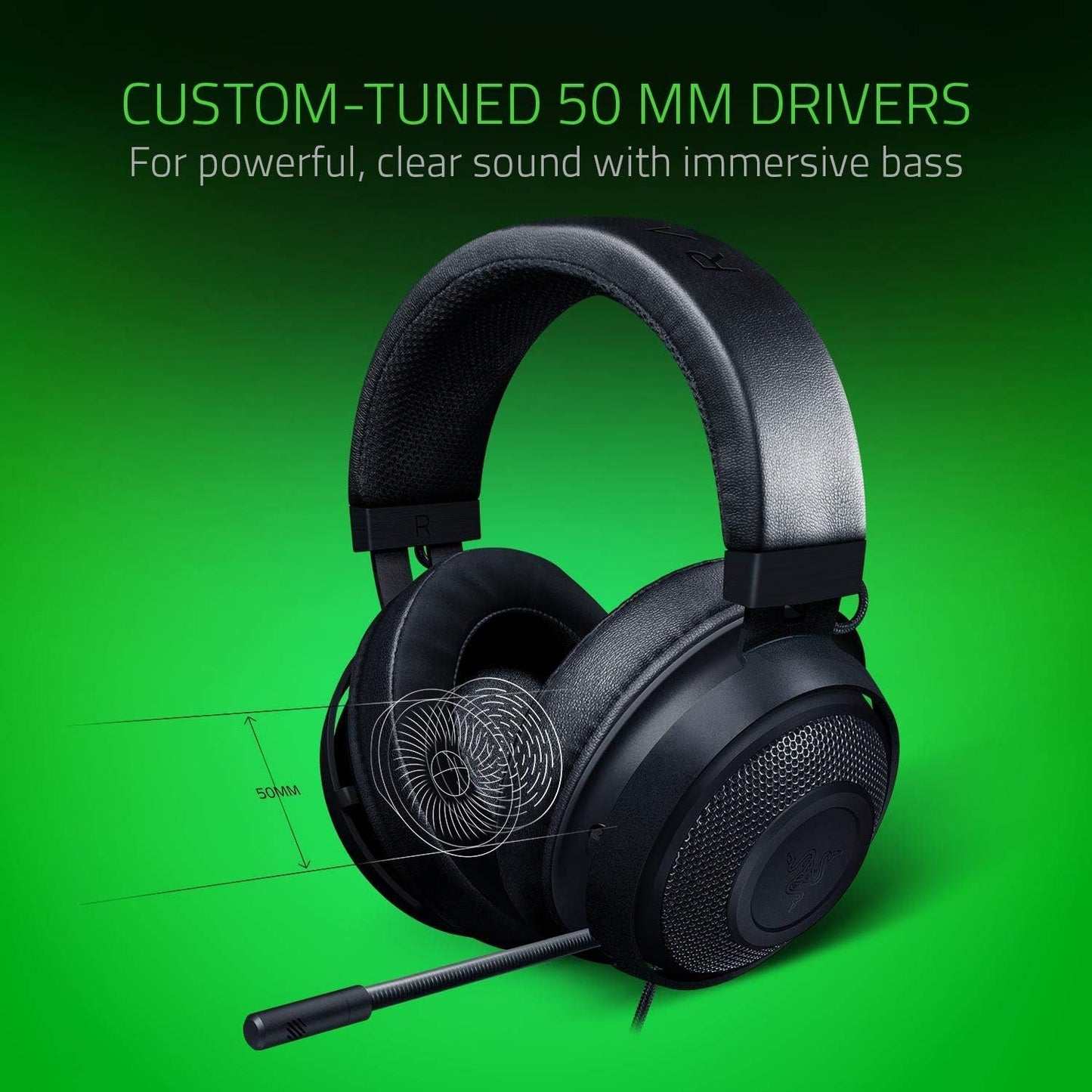 Razer RZ04-02830100-R3M1 Kraken Wired Gaming Headset - Black