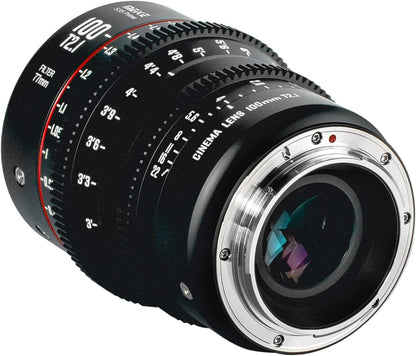 Meike 100mm T2.1 S35 EF Mount Cinema Lens - Manual Focus