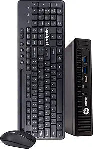 HP 800G2 Renewed Micro Desktop, i5, 16GB RAM, 512GB SSD, Wireless KB/Mouse — main product image