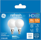 GE 45715 Refresh LED Light Bulbs 40W Daylight 2-Pack