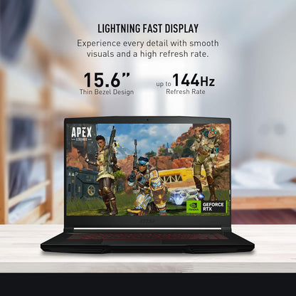 MSI THINGF6312066 Thin GF63 15.6" 144Hz Gaming Laptop - RTX 4050, 16GB
