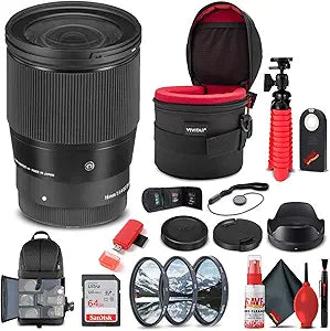 Sigma 402965 16mm f/1.4 DC DN Sony E Lens Bundle