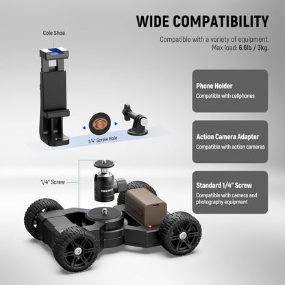 Neewer DL400 Motorized Camera Slider - App Control, 5H Runtime