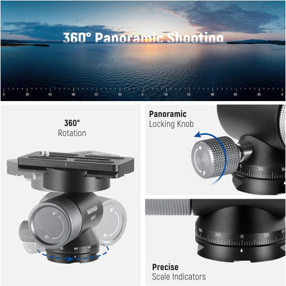 Neewer 10104457 Monopod Gimbal Head with QR Clamp