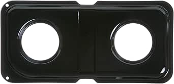 GE WB34K10010 OEM Porcelain Double Drip Pan - Black
