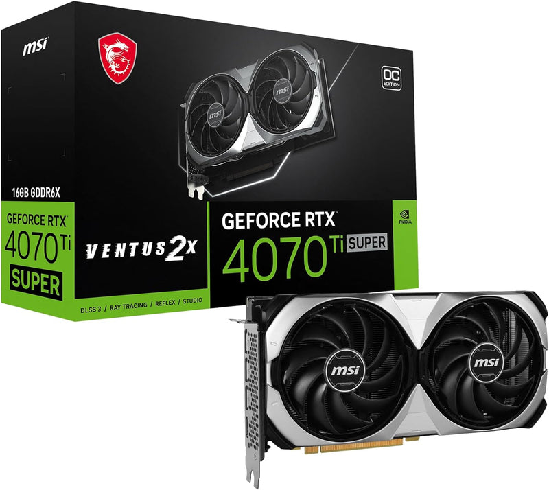 MSI GeForce RTX 4070 Ti SUPER 16G VENTUS 2X OC Gaming Graphics Card — main product image