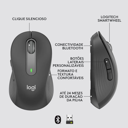 Logitech 910-006250 Signature M650 Graphite Wireless Mouse