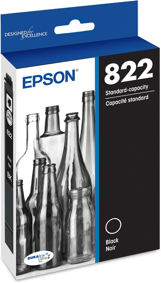 Epson T822120-S 822 Black Standard Capacity Ink Cartridge