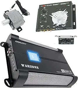 Gravity 4000.1D 4000W Class D Car Amplifier Bundle
