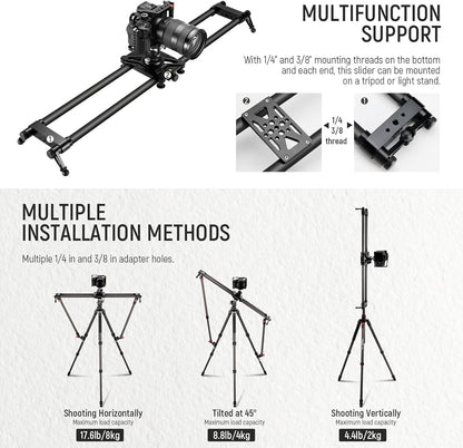 Neewer 10102124 31.5" Carbon Fiber Camera Slider