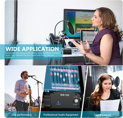 Neewer 40092007 48V Phantom Power Supply XLR Cable