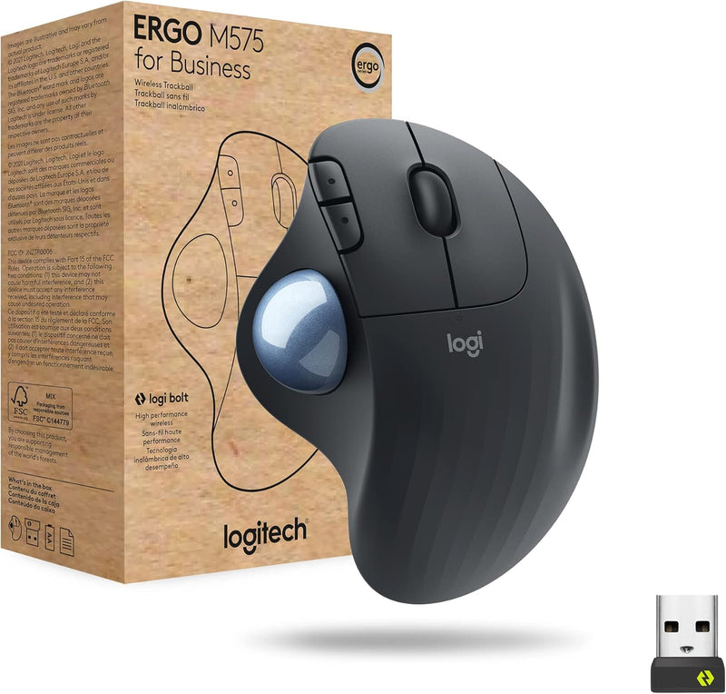 Logitech 910-006197 Ergo M575 Graphite Wireless Trackball — main product image