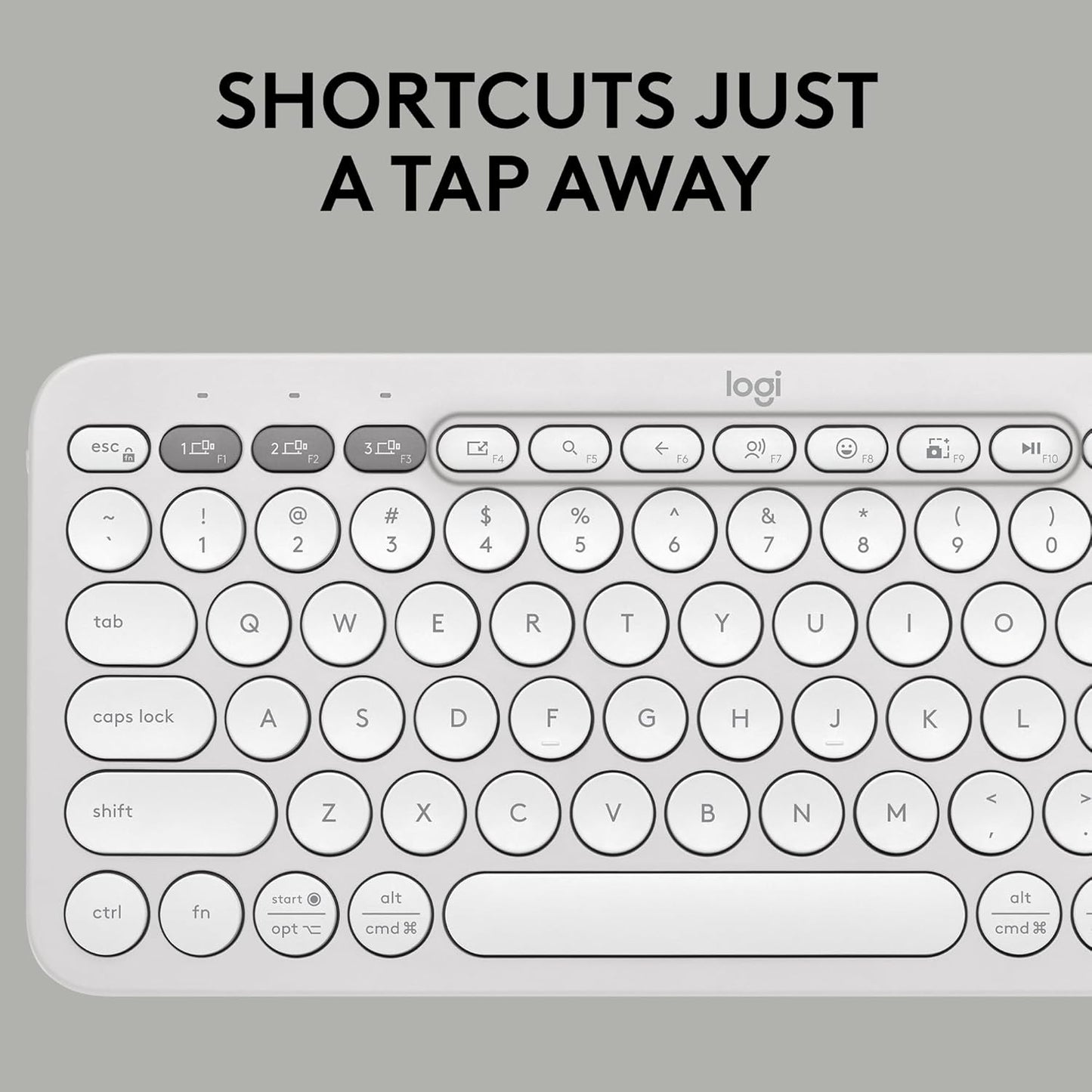 Logitech 920-011776 Pebble Keys 2 K380s Bluetooth Keyboard - White