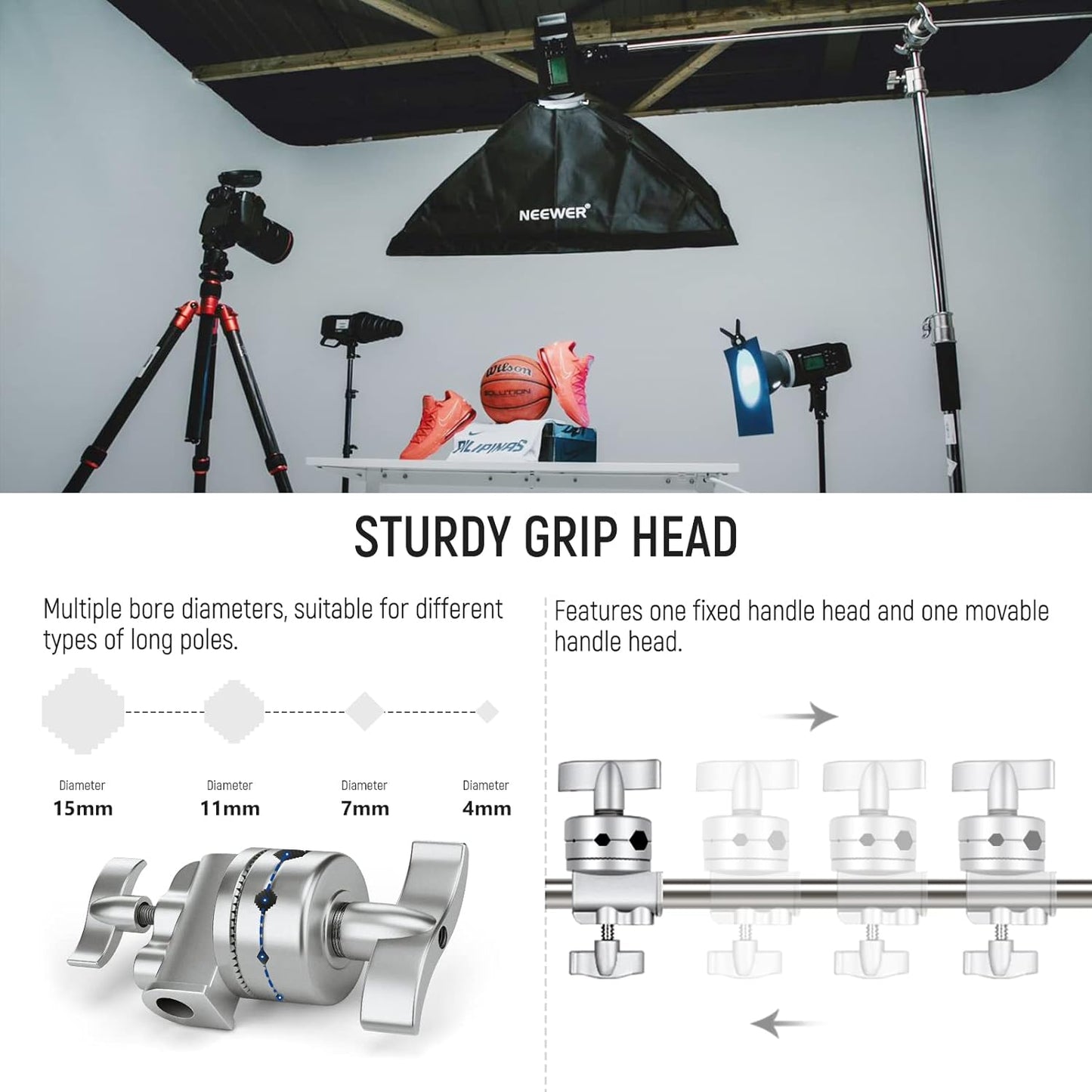 Neewer ST-C-CB C Stand with Boom Arm & Sliding Legs