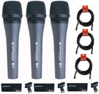 Sennheiser FBA_798304000000 e 835 Wired Microphone 3-Pack with Cables