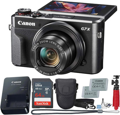 Canon G7 X Mark II PowerShot Digital Camera Bundle (Renewed)