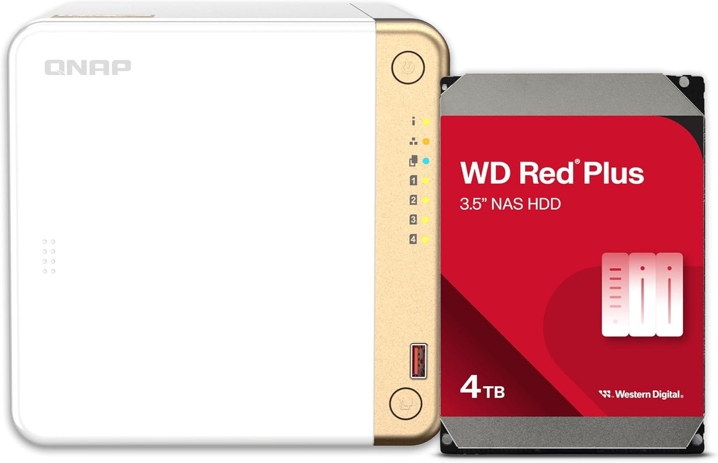 QNAP TS-462-4G-US 12TB 4-Bay NAS RAID 5, WD Red Plus