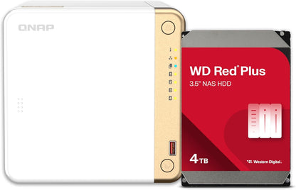 QNAP TS-462-4G-US 12TB 4-Bay NAS RAID 5, WD Red Plus