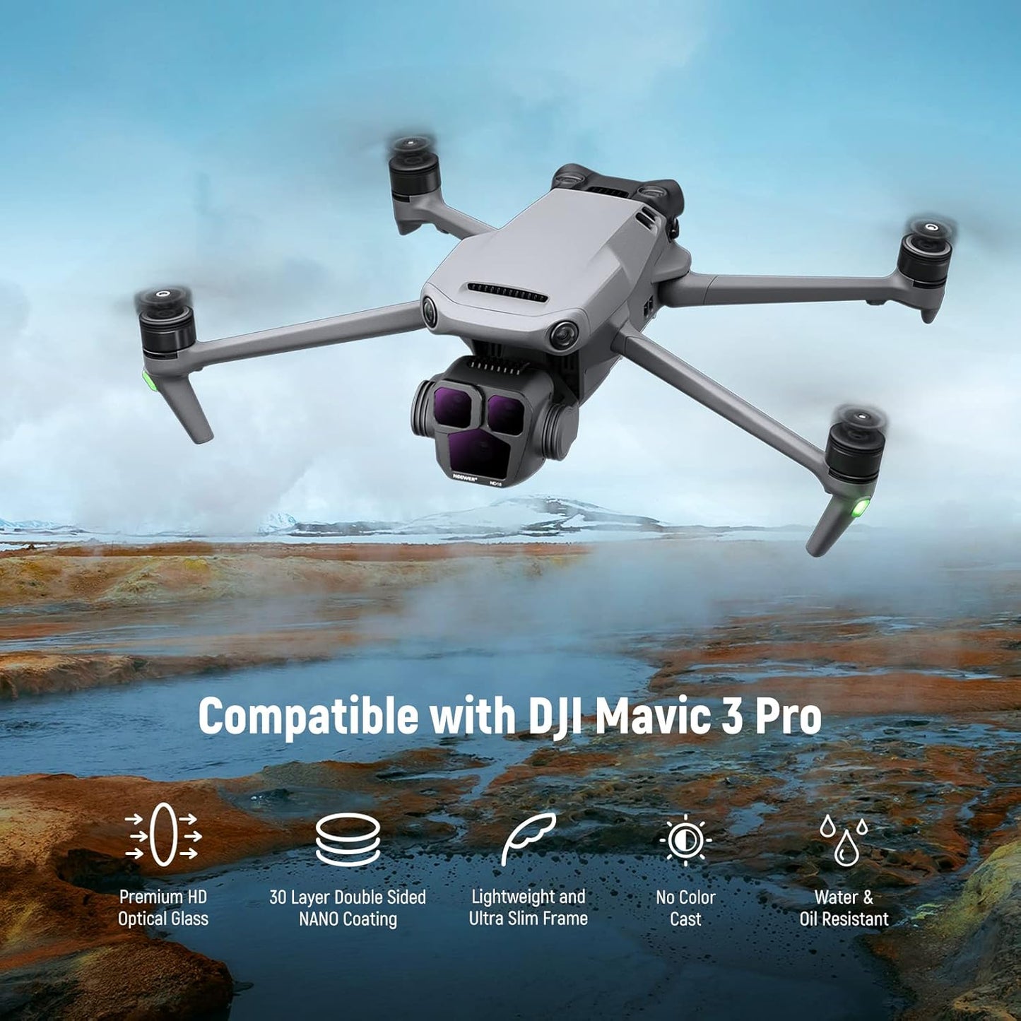 Neewer 10102444 Mavic 3 Pro ND Filter Set (ND16/32/64/PL)