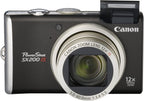 Canon SX200IS Black PowerShot 12MP Digital Camera