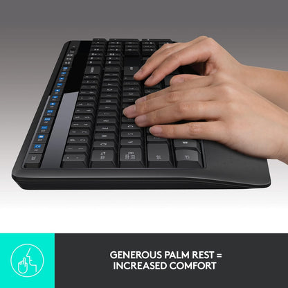 Logitech MK345 Wireless Keyboard and Mouse Renewed Combo